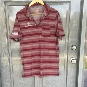 Men's Striped Polo Shirt - Red puma m pro